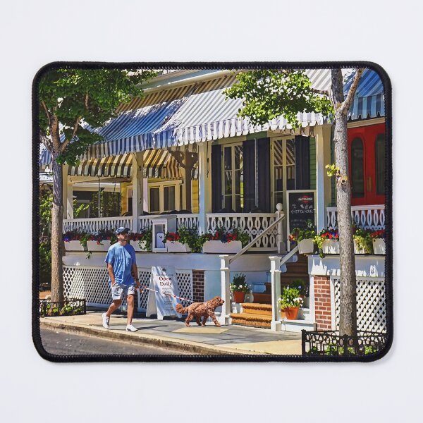 Item preview, Cape May NJ – Man Walking His Goldendoodle designed and sold by Susan Savad.