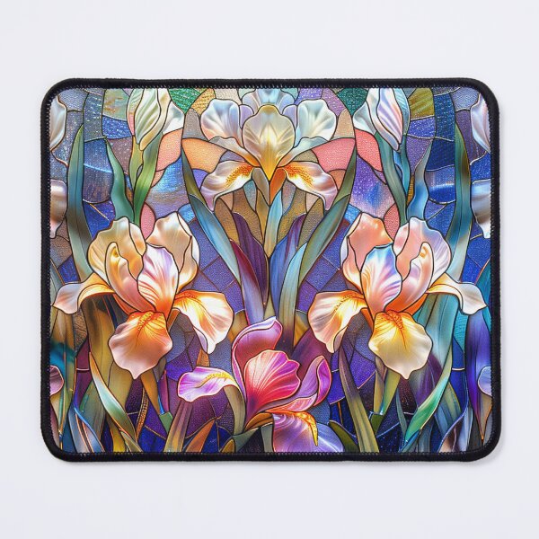 Item preview, Iris Stained Glass Floral Design designed and sold by MargaretWiktor.