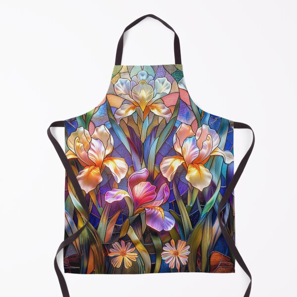 Item preview, Iris Stained Glass Floral Design designed and sold by MargaretWiktor.