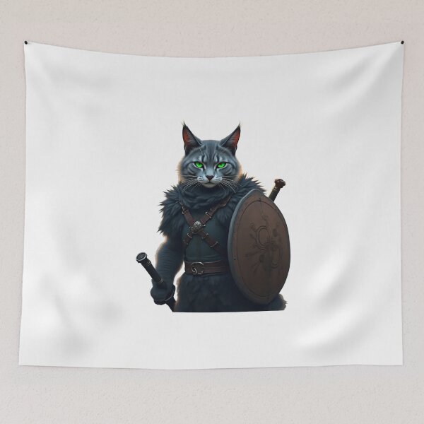 Item preview, Forest Guardian Warrior Cat | Fantasy Cat Knight designed and sold by Flownow.