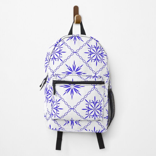 Item preview, Blue Floral Lattice Seamless Geometric Pattern with Decorative Diamond Grid designed and sold by Ei-Ei.
