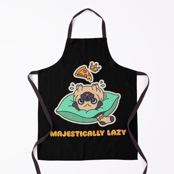 Item preview, Majestically Lazy Crowned Pug - Funny Pizza Couch Dog designed and sold by ZUMERI.