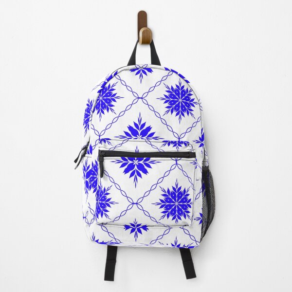 Item preview, Royal Blue Geometric Floral Seamless Pattern with Symmetrical Botanical Motifs designed and sold by Ei-Ei.