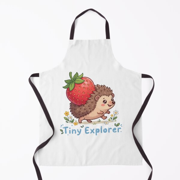 Item preview, Tiny Explorer Hedgehog with Strawberry – Cute Whimsical Adventure Art designed and sold by stylishdzign.