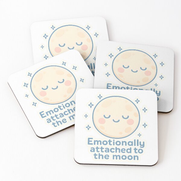 Item preview, Funny Kawaii Moon - Emotionally Attached to the Moon Spiritual Humor designed and sold by MildlyCosmic.