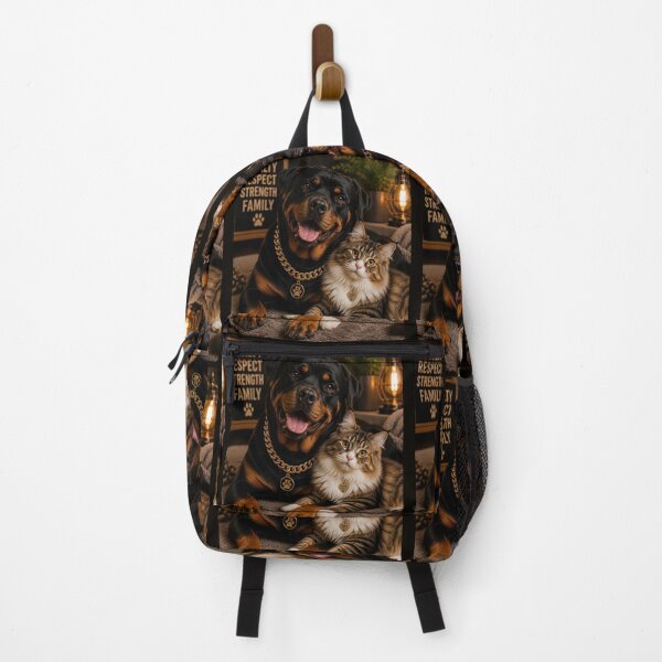 Item preview, Loyal Rottweiler Cat Portrait Design Gift designed and sold by BagFactoryUK.