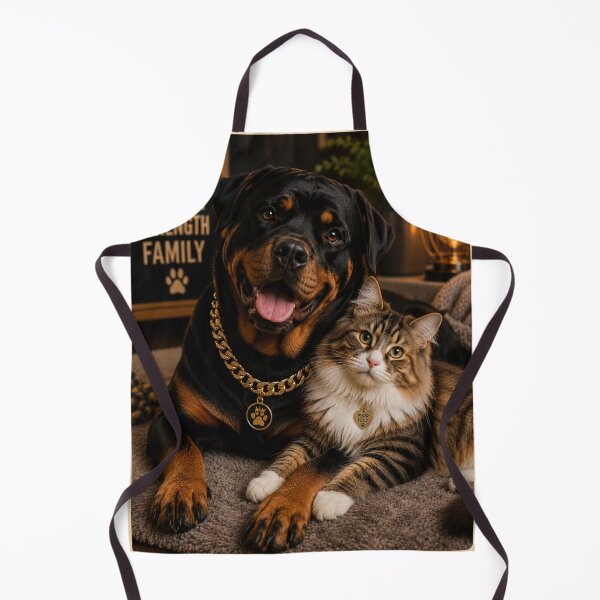 Artikelvorschau, Loyal Rottweiler Cat Portrait Design Gift entworfen und verkauft von BagFactoryUK.