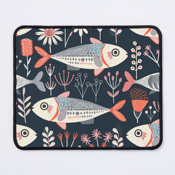 Item preview, Scandinavian Folk Art, Floral Sardines designed and sold by xiao xuans.
