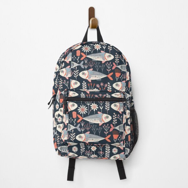 Item preview, Scandinavian Folk Art, Floral Sardines designed and sold by xiao xuans.