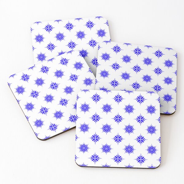 Item preview, Royal Blue Star Floral Minimal Seamless Pattern on White Background designed and sold by Ei-Ei.