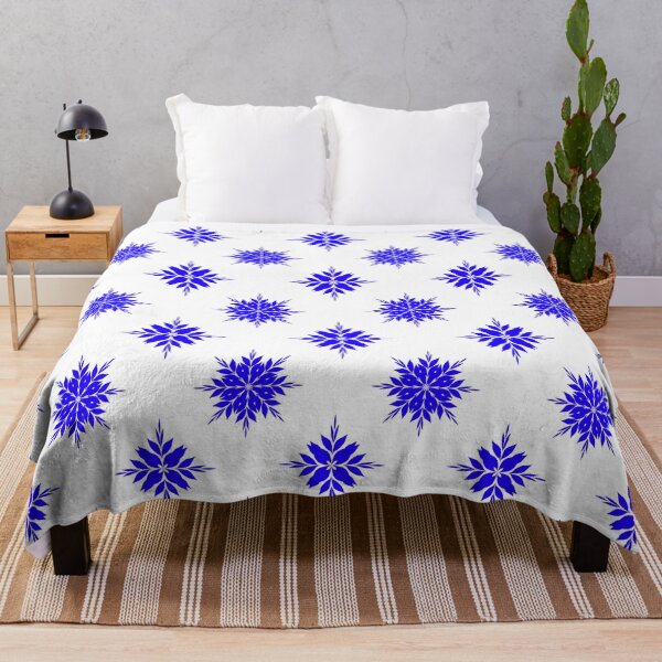 Item preview, Royal Blue Star Floral Minimal Seamless Pattern on White Background designed and sold by Ei-Ei.
