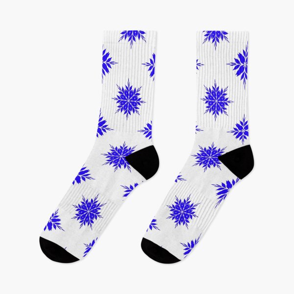 Item preview, Royal Blue Star Floral Minimal Seamless Pattern on White Background designed and sold by Ei-Ei.