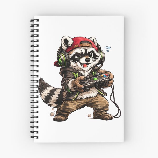 Item preview, Cute Gamer Raccoon Character designed and sold by StyleBloomes.