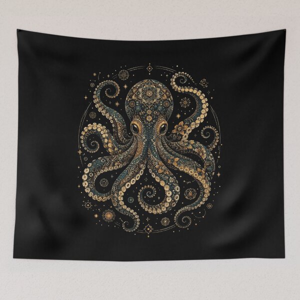 Item preview, Octopus, Vintage Flower Patterns Floral Octopus, Scuba Diving, Scuba Diver Ocean Animal Lover Octopus Gifts designed and sold by Sprinkle12345.