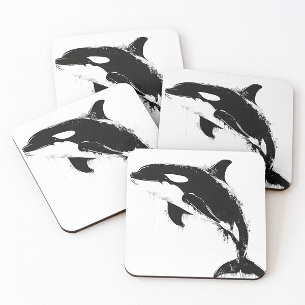 Item preview, Black and white dolphin design designed and sold by Silent.Lines.