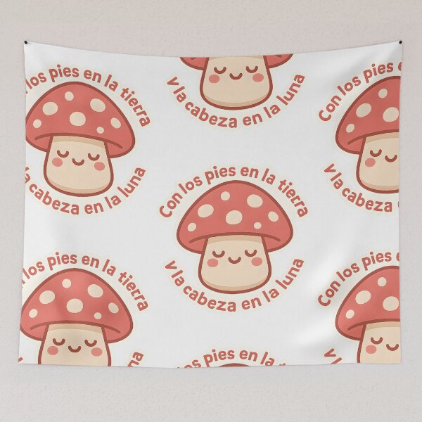 Item preview, Kawaii Mushroom - Down to Earth, Head in the Moon (Humor) designed and sold by MildlyCosmic.