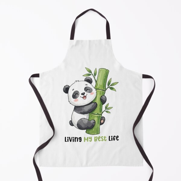 Item preview, Living My Best Life Panda Hugging Bamboo – Cute Motivational Kawaii Art designed and sold by stylishdzign.