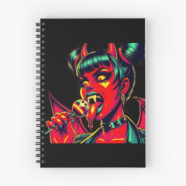 Item preview, Red Demon Girl Licking Lollipop designed and sold by Voodoo Store Paranormal Collections.