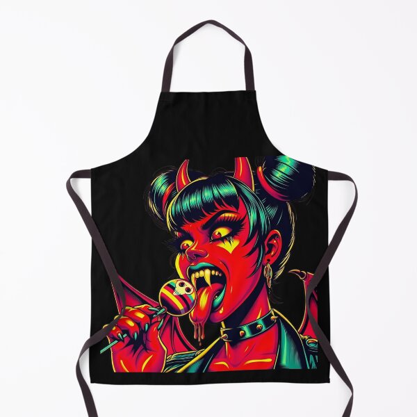 Item preview, Red Demon Girl Licking Lollipop designed and sold by Voodoo Store Paranormal Collections.