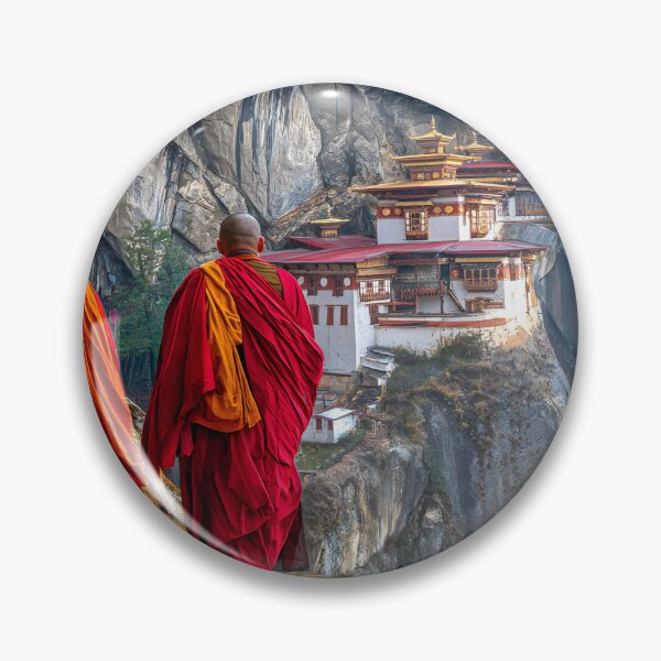 Item preview, Monks Walking Toward the Cliffside Monastery designed and sold by Artessie.