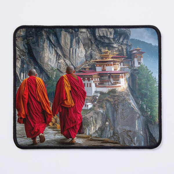 Item preview, Monks Walking Toward the Cliffside Monastery designed and sold by Artessie.