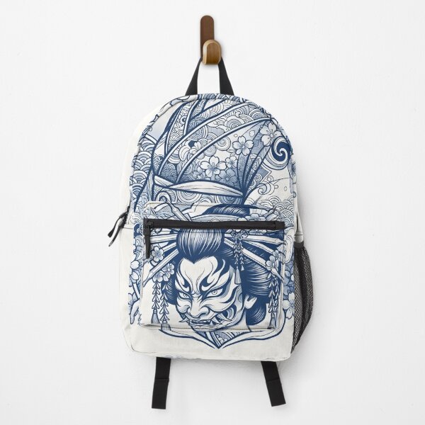 Item preview, Cyber-Geisha Kabuki Mask Neo-Traditional Japanese Tattoo Design designed and sold by Neo Tokio.