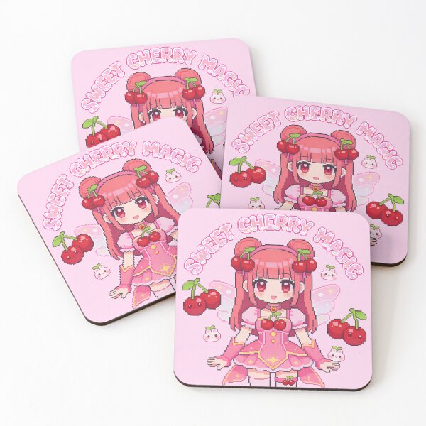 Item preview, Sweet Cherry Magical Girl Pixel Art (Kawaii Fairy) designed and sold by PotionPixelArt.
