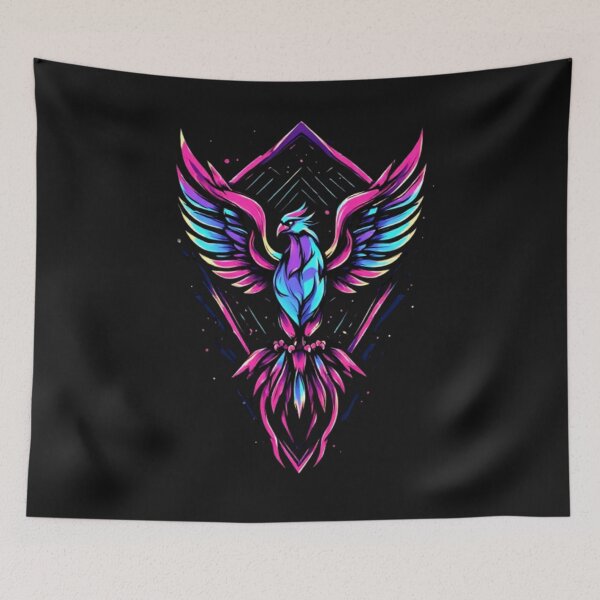 Item preview, Neon Phoenix Rising | Premium Cyber Techno Streetwear 01 designed and sold by Shift-Bloom.