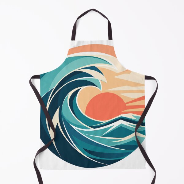 Item preview, Geometric Sunset Wave Emblem designed and sold by aihrgdesign.