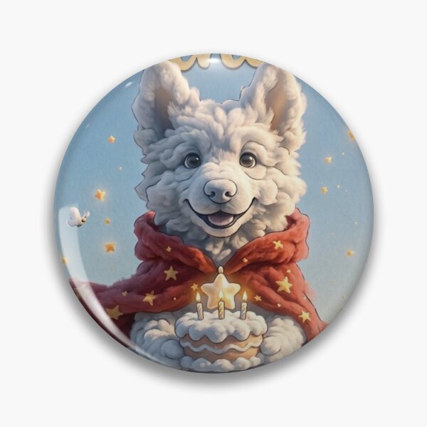 Item preview, Cute Cloud German Shepherd Magical Birthday Greeting designed and sold by SilentFlower.