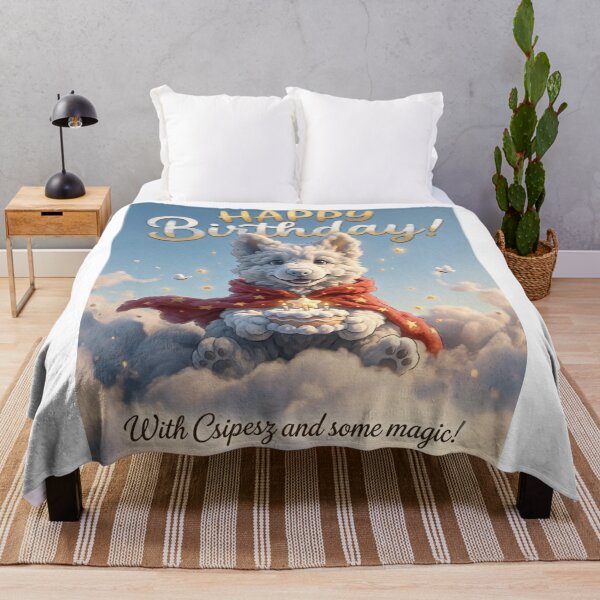 Item preview, Cute Cloud German Shepherd Magical Birthday Greeting designed and sold by SilentFlower.
