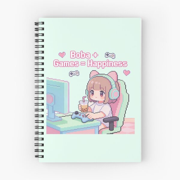 Item preview, Kawaii Gamer Girl with Boba Tea - Pixel Art Happiness designed and sold by PotionPixelArt.