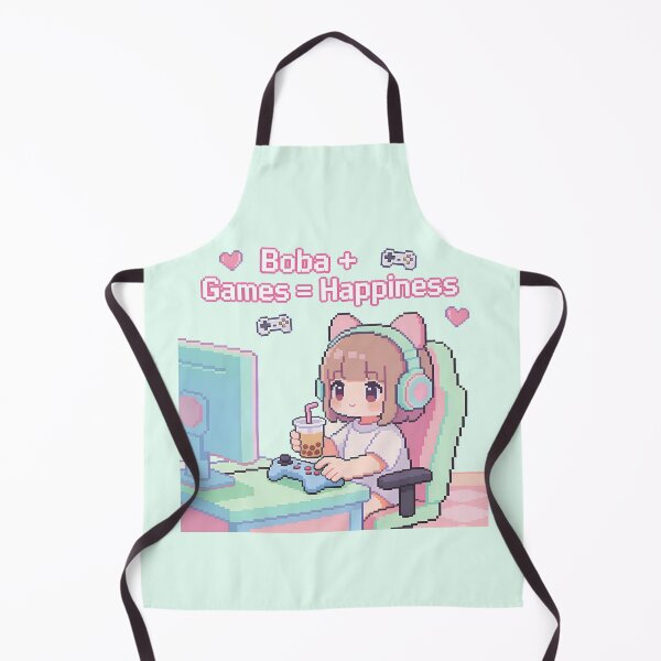 Item preview, Kawaii Gamer Girl with Boba Tea - Pixel Art Happiness designed and sold by PotionPixelArt.