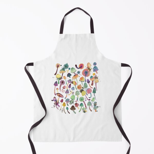 Item preview, Colorful Mushroom Watercolor Art Dark Background designed and sold by SiarheiYur.