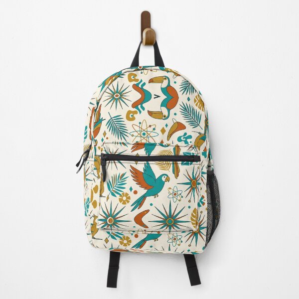Item preview, Atomic Tropical Parrots Mid Century Modern Retro Starburst designed and sold by AbderraimArt.