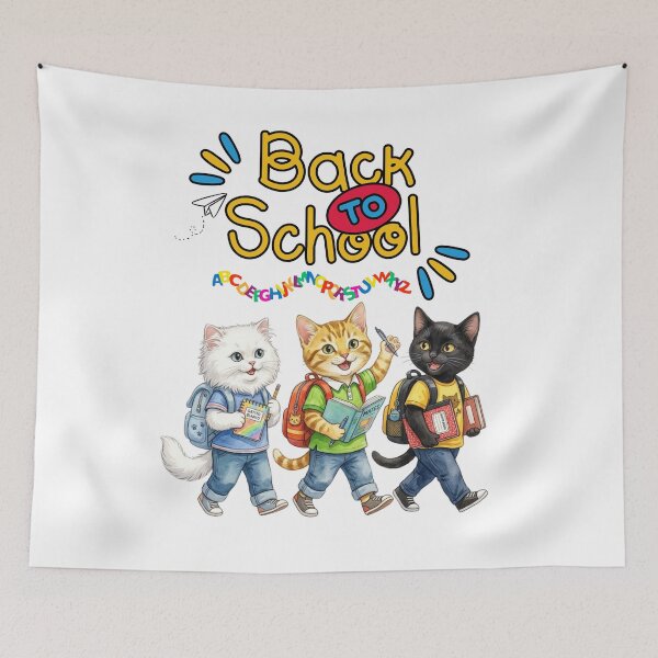 Item preview, Cute Kittens Back to School Watercolor Clipart - designed and sold by VibranPalette.
