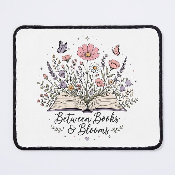 Item preview, Between books and blooms book lover reader designed and sold by HandicraftArt.