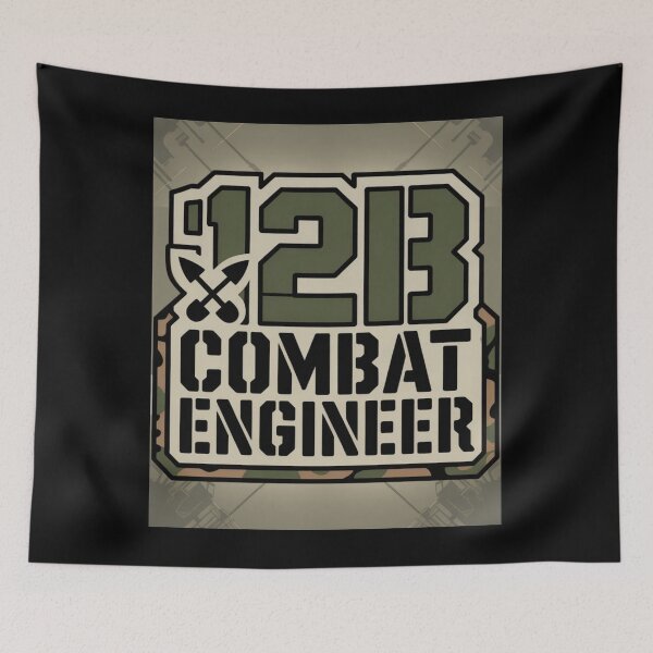 Item preview, 12B Combat Engineer — U.S. Army MOS Patch Graphic for Military Engineers designed and sold by GFamilyC.