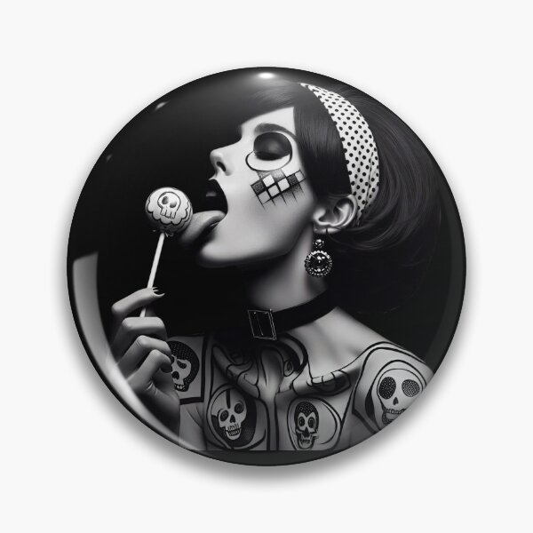 Item preview, Woman With Skull Tattoo Lollipop designed and sold by Voodoo Store Paranormal Collections.