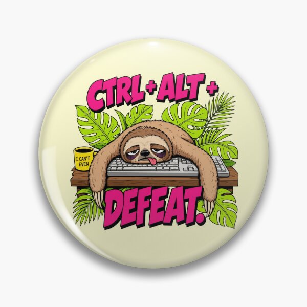 Item preview, Ctrl Alt Defeat Funny Programmer Tech Humor Sloth Gift designed and sold by Anyshca.