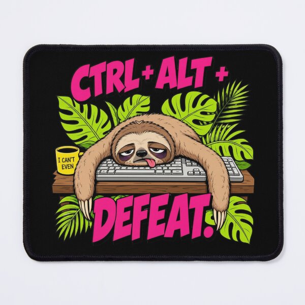 Item preview, Ctrl Alt Defeat Funny Programmer Tech Humor Sloth Gift designed and sold by Anyshca.