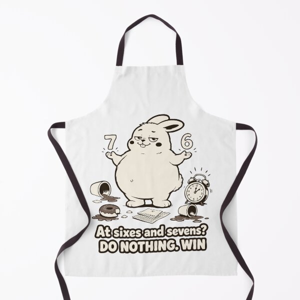 Item preview, At Sixes and Sevens Meme. Funny Lazy Fat Rabbit. Sarcastic Coworker Sticker designed and sold by MalisoStickers.