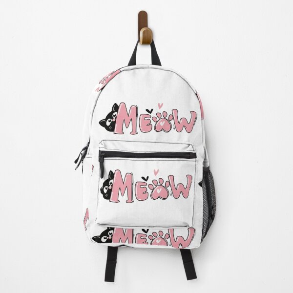 Item preview, Cute Black Cat Meow Kawaii Kitten Pink Paw Print Funny Cat Lover Gift Sticker designed and sold by Aedition.