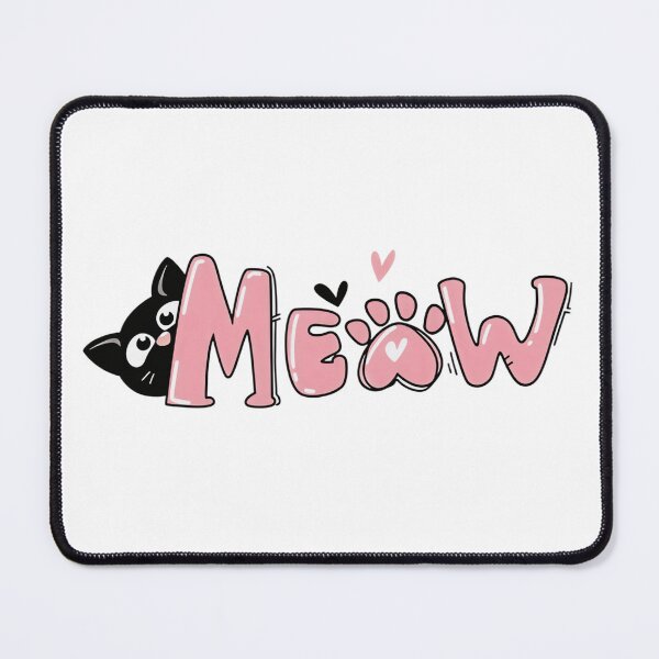 Item preview, Cute Black Cat Meow Kawaii Kitten Pink Paw Print Funny Cat Lover Gift Sticker designed and sold by Aedition.
