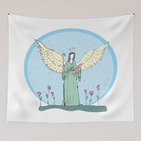 Item preview, Saint Raphael the Archangel @silencio_de_maria designed and sold by SilencioDeMariaArt.