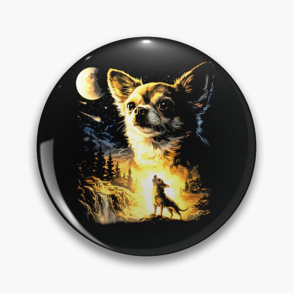 Item preview, Chihuahua Howling to The Moon Vintage Dog Meme designed and sold by Hedoraxe.