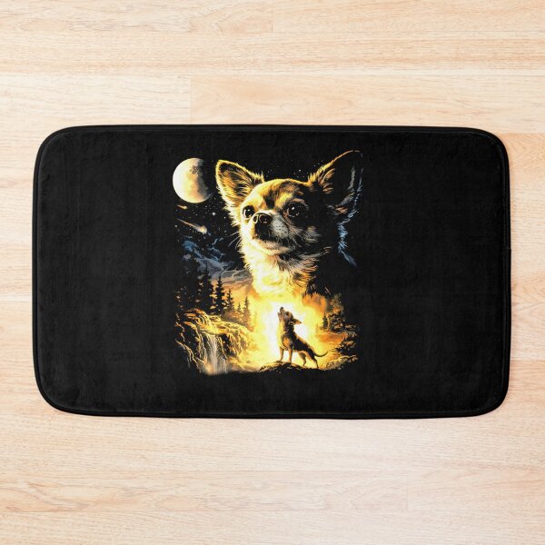 Item preview, Chihuahua Howling to The Moon Vintage Dog Meme designed and sold by Hedoraxe.