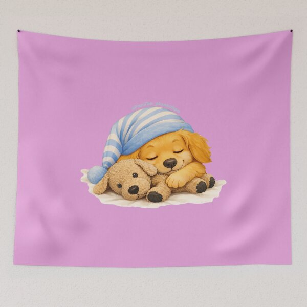 Item preview, Tobi and Rammelo are sleeping (with floor, without stars) designed and sold by plueschpo.