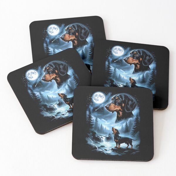 Item preview, Dachshund Howling to The Moon Funny Dog Meme designed and sold by Hedoraxe.
