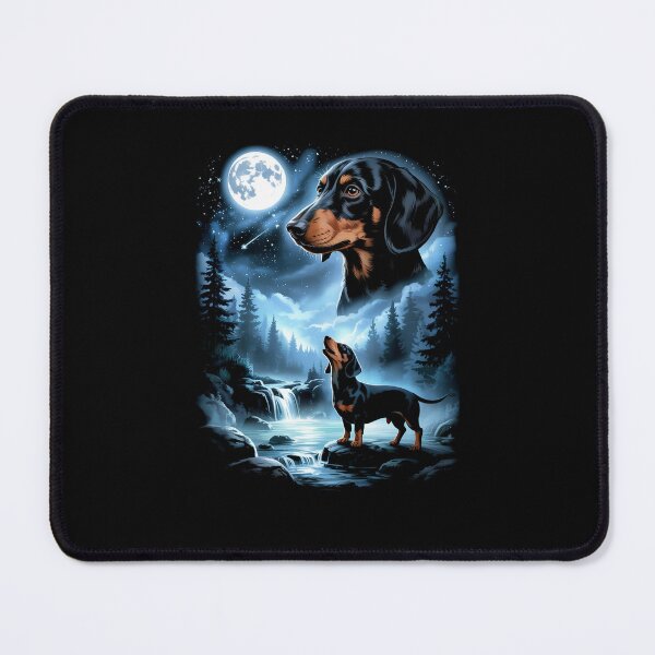 Item preview, Dachshund Howling to The Moon Funny Dog Meme designed and sold by Hedoraxe.